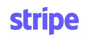 A „stripe” szó kék színnel jelenik meg átlátszó háttér előtt.