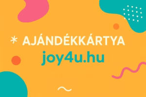 Ajándékkártya a joy4u.hu-tól. színes háttér, absztrakt formákkal a joy4.hu weboldal ajándékkártyájához készült fotó.